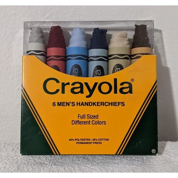 New Vintage Crayola Crayons Binney & Smith Handkerchiefs 1981 Made in USA - Picture 1 of 5